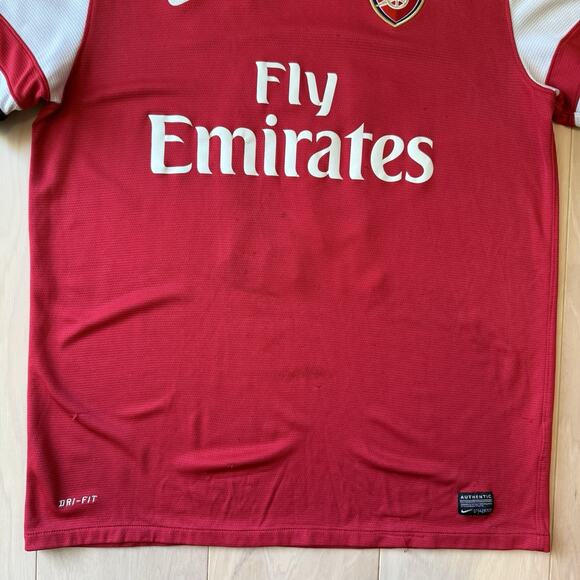 Nike Arsenal London Jersey Large Red White Wilshere Soccer Fifa World Cup - Picture 4 of 8